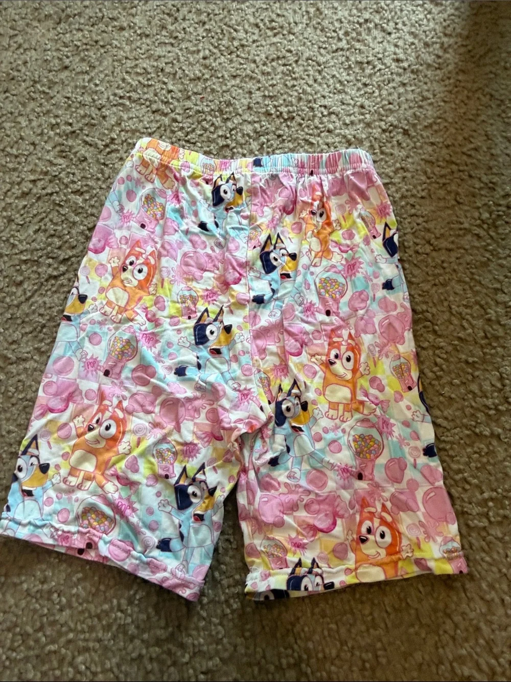 B69 Small Shop Bamboo Shorts— 4t, bluey bubblegum print